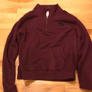 PINK (Victoria Secret) Maroon Quarter Zip